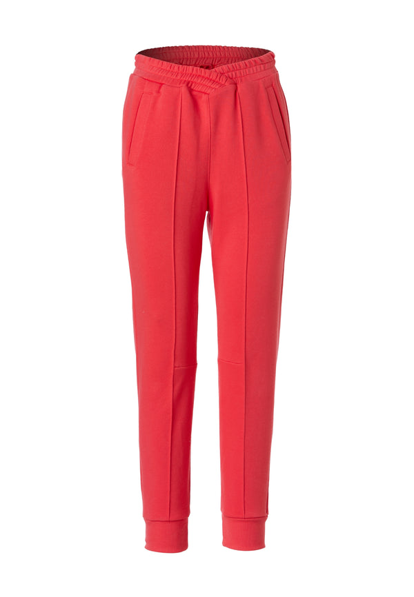 Coral Overlapped Front Sweatpants
