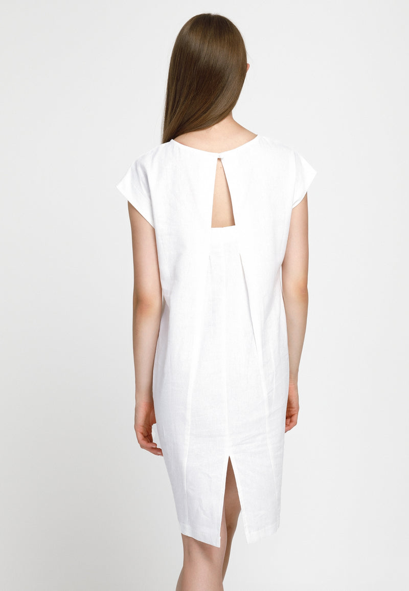 WHITE LINEN DRESS
