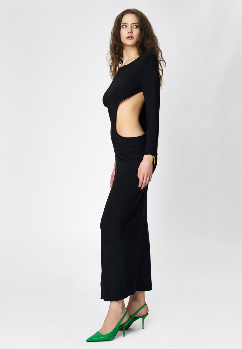 BLACK CUT-OUT DRESS – NARRO LONDON