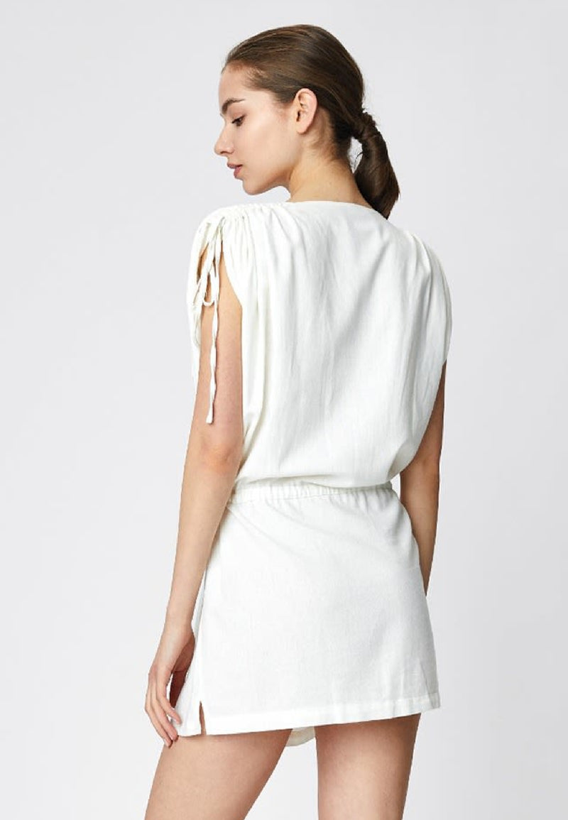 Sleeveless Linen Mini Dress