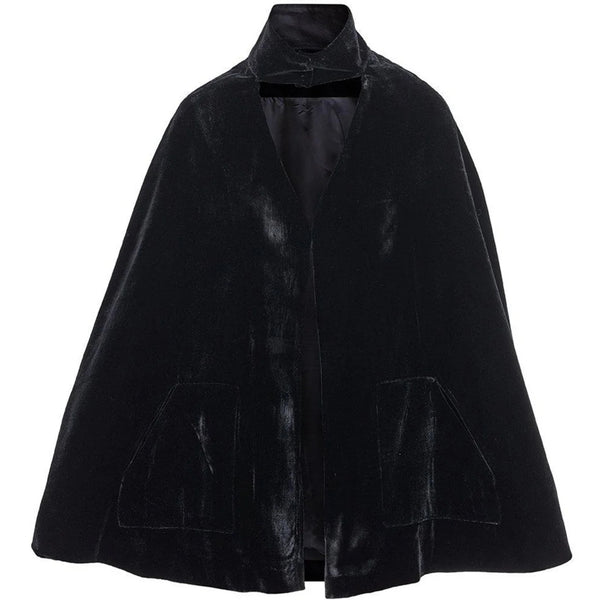 Black velvet hotsell cape coat