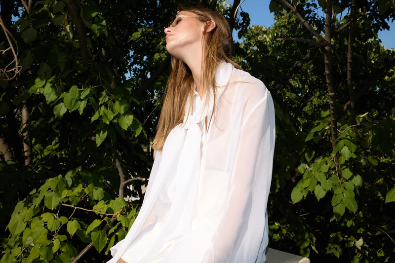 Etherea Tie-Neck Blouse