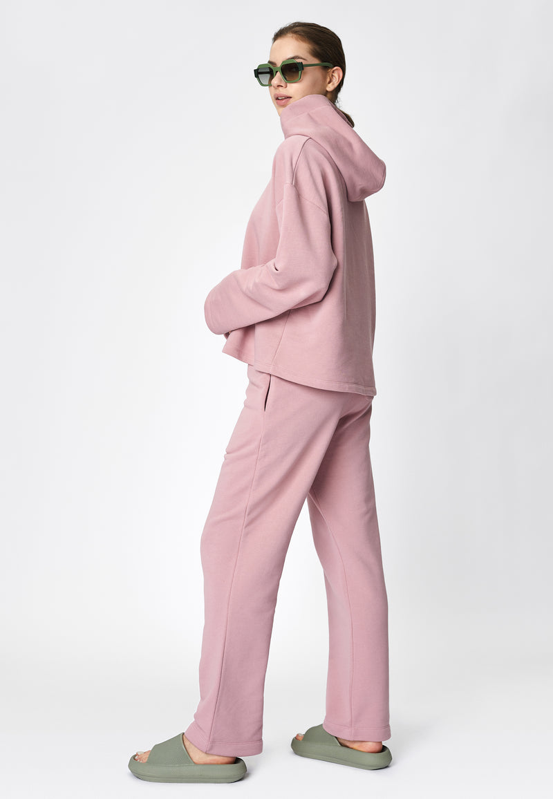 Dusty Pink Relaxed Fit Cotton Hoodie