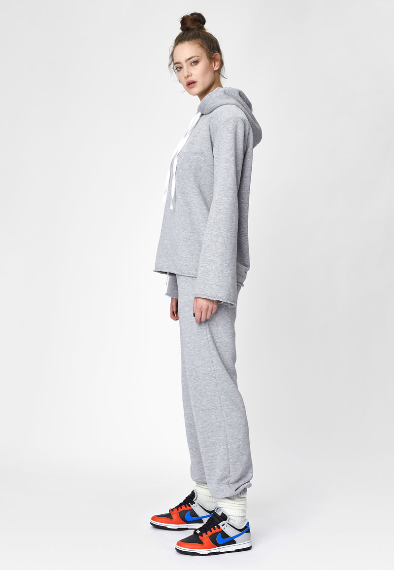 Relaxed Fit Light Grey Hoodie