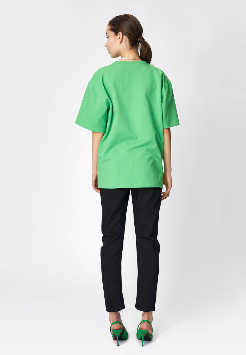 Oversized Green Cotton T-Shirt