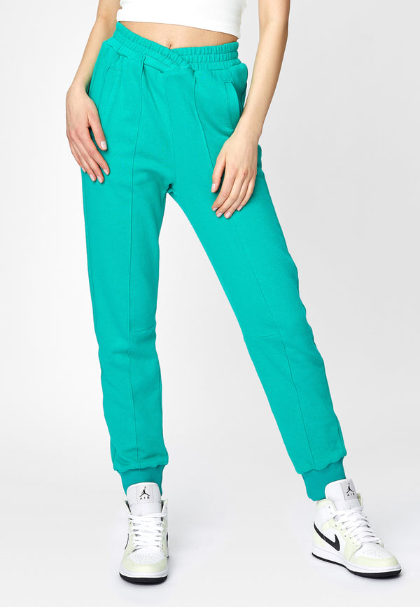 Emerald Green Overlapped Front Sweatpants