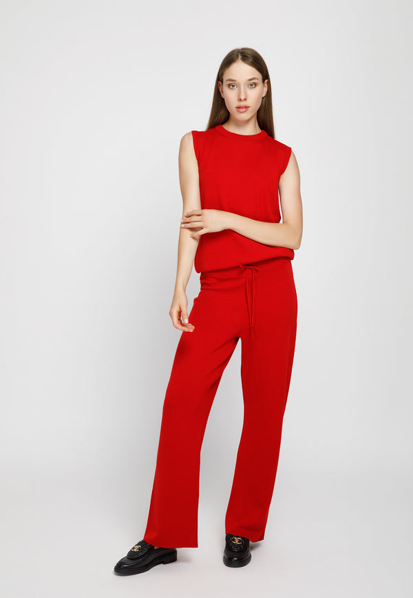 Red Knitted Pants
